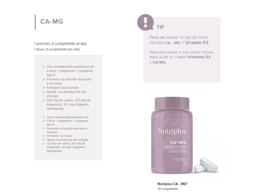 Calcio, Magnesio y Colágeno Nutriplus España